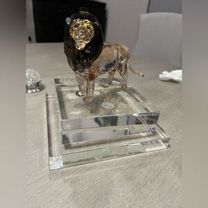 Glass Riser Stand Display Block Clear 2-tier Solid 7.5x7.5x2.5 10.5 Lb Beveled